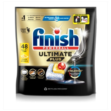 (4 x 48's) FINISH DISHWASHER TABS - ULTIMATE PLUS LEMON