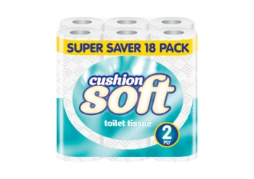 (3 x 18pk) CUSHIONSOFT SUPER SAVER TOILET TISSUE