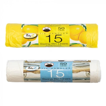 (36 x 15's) TIDYZ SCENTED SWING BIN LINERS 50lt