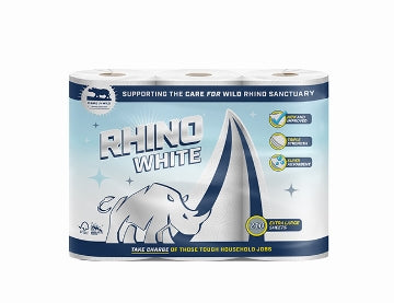 (4 x 3pk) RHINO KITCHEN TOWEL WHITE 3PLY (3x70sht)