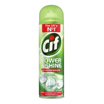 (6 x 500ml) CIF POWER&SHINE BATHROOM MOUSSE CITRUS