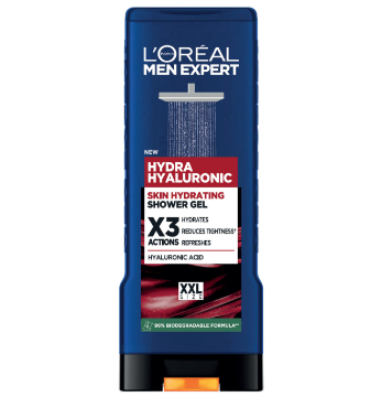 (6 x 300ml) L'OREAL MEN EXPERT SHOWER GEL - HYALURONIC