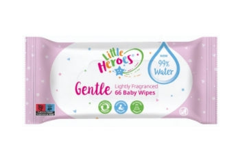 (12 x 66's) LITTLE HEROES GENTLE BABY WIPES (WBG)