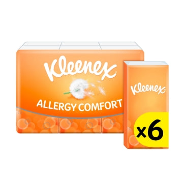 (10 x 6pk) KLEENEX ALLERGY COMFORT POCKET TISSUES9fil wsl