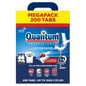 (1 x 200's) QUANTUM PRO BY FINISH AIO DISH TABS MEGA