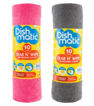 (9 x 10pk) DISHMATIC TEAR N WIPE