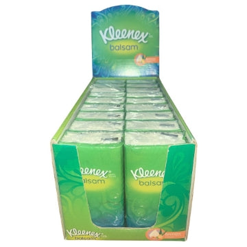 (18 x 9fill) KLEENEX BALSAM POCKET TISSUES SINGLE PACK