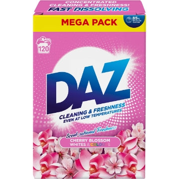 (1 x 6kg) DAZ SOAP POWDER - WHITES & COLOURS CHERRY B (120w)