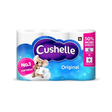 (5 x 6pk) CUSHELLE ORIGINAL TOILET ROLL(6r=9r)270sht10017
