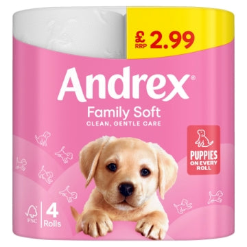 (6 x 4pk) ANDREX TOILET ROLL - FAM SOFT 170sht