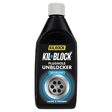 (6 x 500ml) KILROCK PLUGHOLE UNBLOCKER BATHROOM