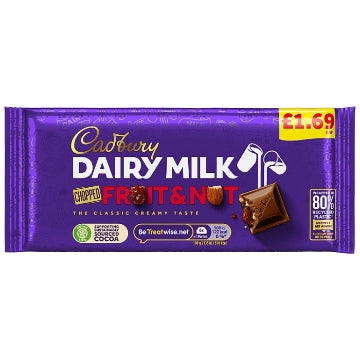 (22 x 95g) CADBURY DAIRY MILK FRUIT & NUT BLOCK