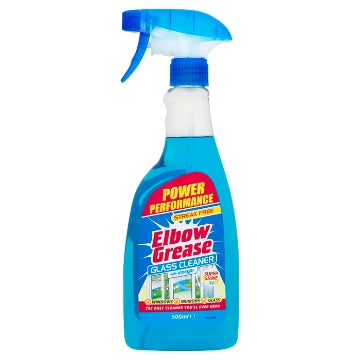 (8 x 500ml) ELBOW GREASE GLASS CLEANER WITH VINEGAR