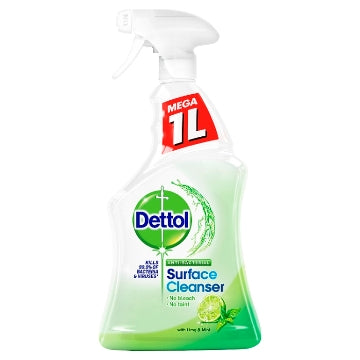 (6 x 1L) DETTOL SURFACE CLEANSER LIME & MINT SPRAY