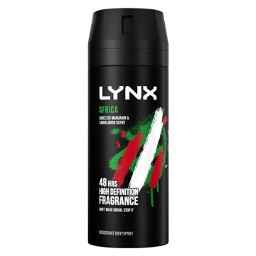 (6 x 150ml) LYNX BODY SPRAY - AFRICA