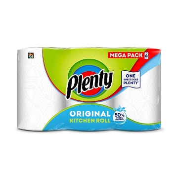 (1 x 6pk) PLENTY ORIGINAL KITCHEN TOWEL(6x95sht) 11030