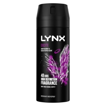 (6 x 150ml) LYNX BODY SPRAY - EXCITE