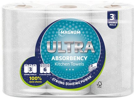 (3pk x 4) MAGNUM ULTRA - DOUBLE KITCHEN TOWEL (3r=6r) 3ply