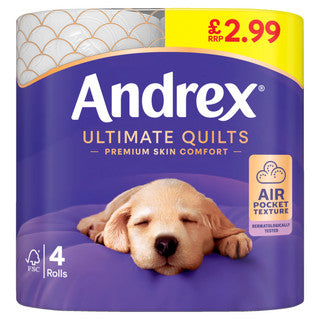 (4pk x 6) ANDREX TOILET ROLL QUILTS pm2.99 155sht FSC®
