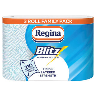 (3pk x 4) REGINA BLITZ KITCHEN TOWEL 3ply  210sht FSC®