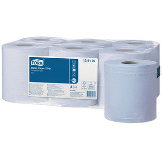 (150.2m x 6) TORK - CENTREFEED PAPER BLUE 2PLY (P) 128107