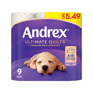 (9pk x 4) ANDREX TOILET ROLL ULTIMATE QUILT £5.49 155Sh FSC®