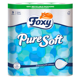 (9pk x 5) FOXY PURE SOFT TOILET ROLL 9pk 190Sht FSC®