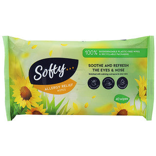(40's x 12) SOFTY - HAYFEVER & ALLERGY RELIEF WIPES FSC®(SOAR)