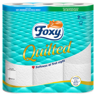 (9pk x 6) FOXY QUILTED TOILET ROLL 2ply FSC®
