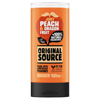 (400ml x 6) ORIGINAL SOURCE BODY WASH PEACH & DRAGON FRUIT (c)