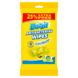 (50's x 12) DUZZIT WIPES - ANTI-BAC +25% FREE