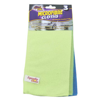 (3pk x 5) SQUEAKY CLEAN - MICROFIBRE CLOTHS CO:PK