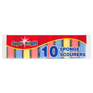 (10pk x 10) SUPERBRIGHT - SPONGE SCOURERS