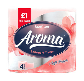 (4pk x 10) AROMA TOILET ROLL FRAGRANCED - PEACH pm1