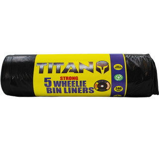 (5's x 30) TITAN WHEELIE BIN LINER 240L (RB7) CO:TR (P)