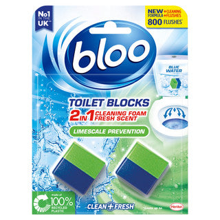 (2x50g x 7) BLOO TOILET BLOCK - 2in1 LIMESCALE PREVENTION