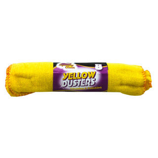 (8pk x 10) SQUEAKY CLEAN - YELLOW DUSTERS CO:PK