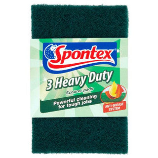 (3pk x 6) SPONTEX - HEAVY DUTY SCOURER PADS 3pk