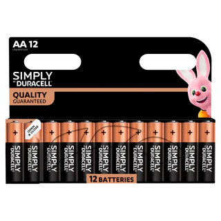 (12pk x 12) DURACELL SIMPLY - AA BATTERIES CO:BE
