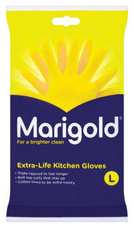 (Large x 6) MARIGOLD RUBBER GLOVES - KITCHEN (L) CO:MY