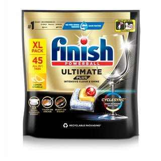 (45's x 6) FINISH ULT PLUS DISHWASHER TABS LEMON CO:PL (wsl)