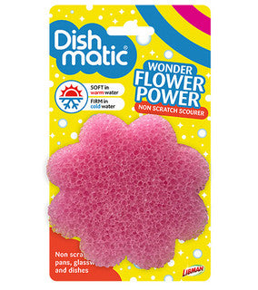 (3pk x 12) DISHMATIC FLOWER POWER SCRUB SCOURER CO:CN