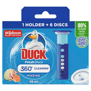 (6's x 5) DUCK TOILET DISC HOLDER START PK BLUE MARINE CO:NL