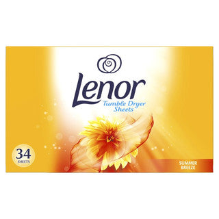 (34's x 12) LENOR TUMBLE DRYER SHEETS - SUMMER BREEZE CO:US