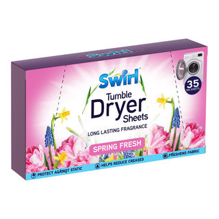 (35's x 20) SWIRL TUMBLE DRYER SHEETS - SPRING FRESH CO:CN