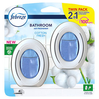 (2x7.5ml x 5) FEBREZE BATHROOM FRESH TWIN - COTTON FRESH (wsl)