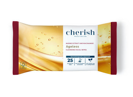 (25's x 12) CHERISH AGELESS CLEANSING WIPES (CHAGE) FSC®