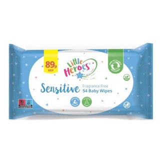 (54's x 12) LITTLE HEROES SENSITIVE BABY WIPES pm89p (LHPMP)