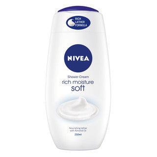 (250ml x 6) NIVEA SHOWER CREAM- RICH MOISTURE SOFT CO:DE