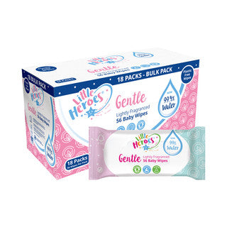 (56's x 18) LITTLE HEROES PLASTIC FREE GENTLE BABY WIPES FSC®